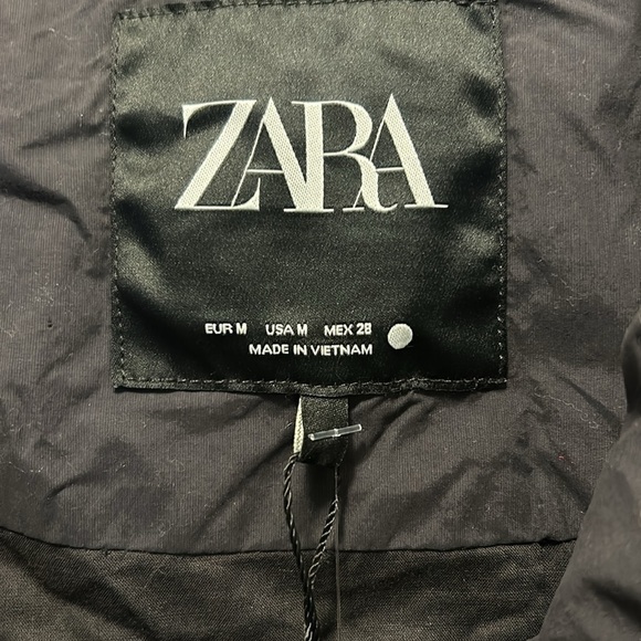 Zara dark gray puffer jacket SZ M - Picture 4 of 4
